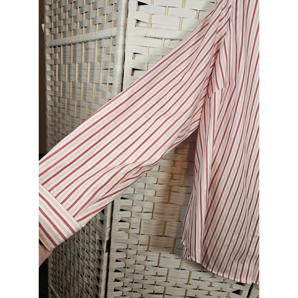 Coldwater Creek Button-up Long Sleeve Pink Striped Shirt 18W Career Work - Picture 3 of 7
